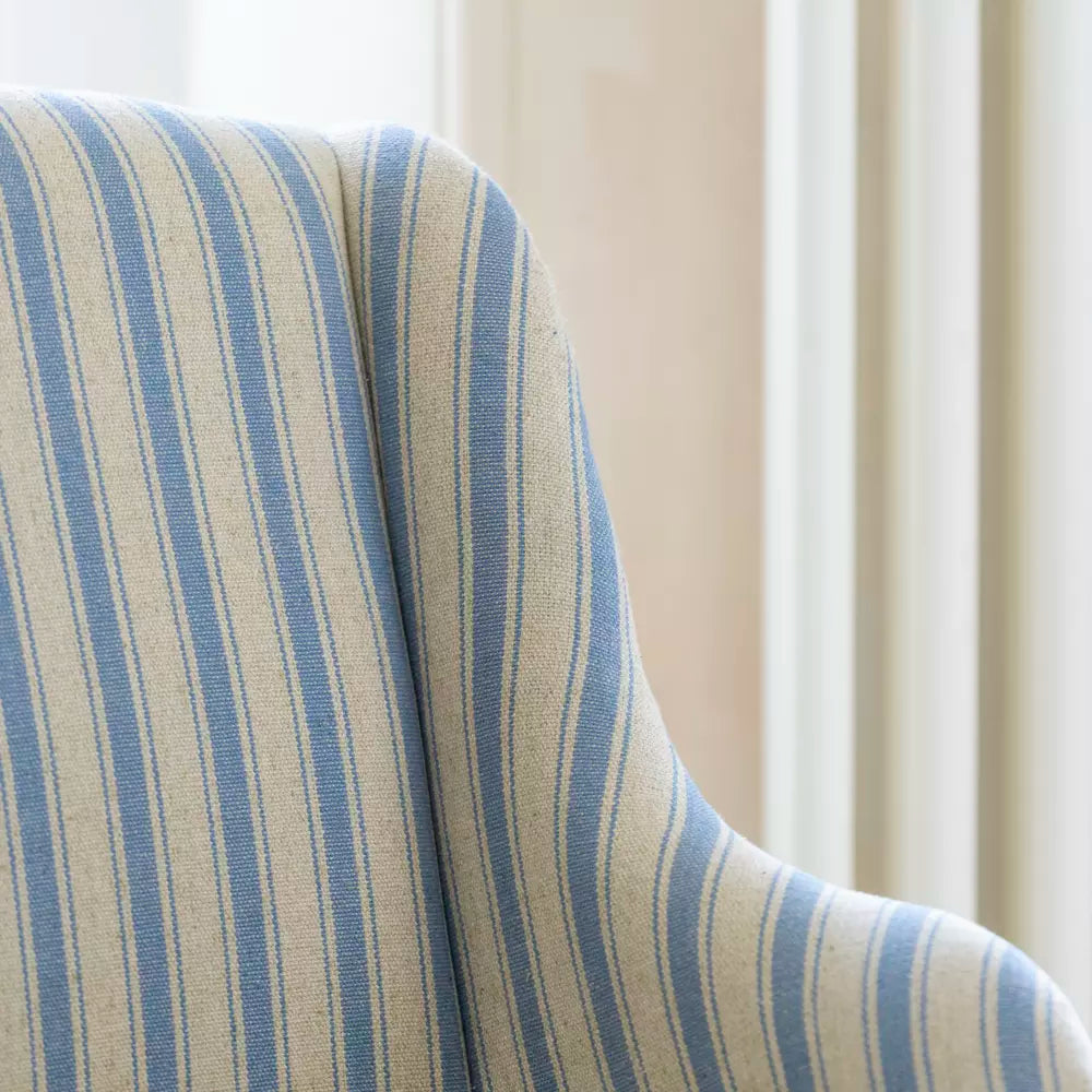 Margot Chair Ticking Stripe Blue