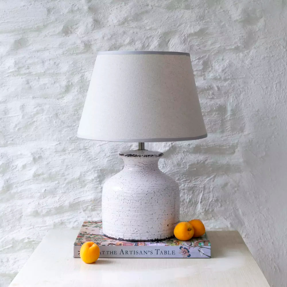 Ceramic Lamp Nico With Cream Shade