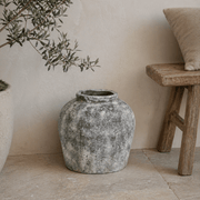 Aged Stone Ceramic Vase - Smallhill Furniture Co.