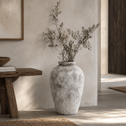 Aged Stone Tall Ceramic Vase - Smallhill Furniture Co.
