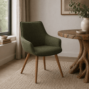 Bude Dining Chair (Olive Green Twill) - Set of 2 - Smallhill Furniture Co.