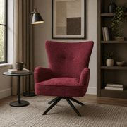 Buick Armchair - Chenille Berry - Smallhill Furniture Co.