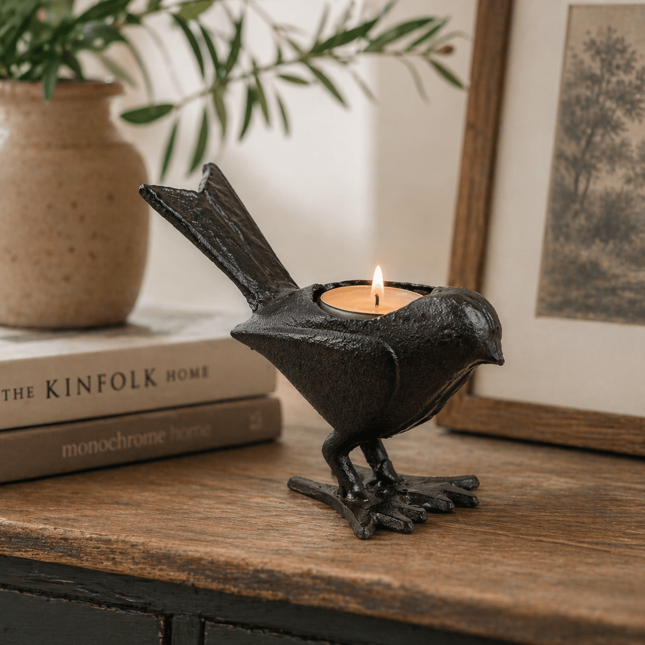 Cast Iron Bird Candle Holder - Smallhill Furniture Co.