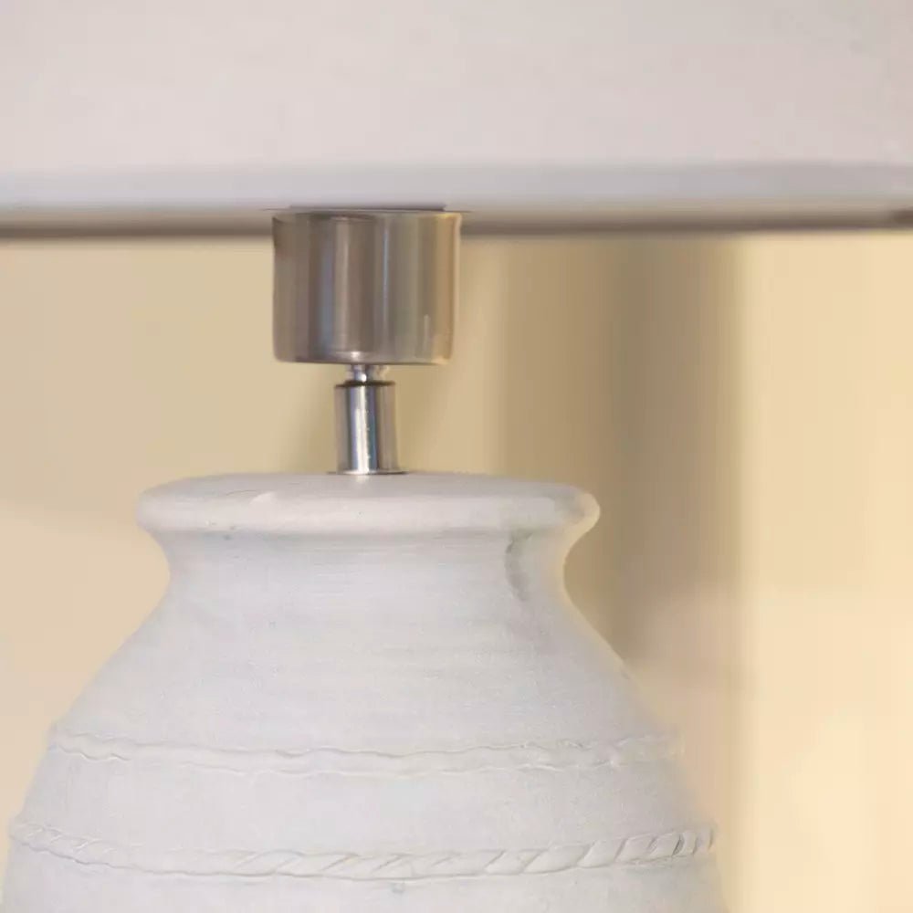 Ceramic Lamp Millie With Cream Shade - Smallhill Furniture Co.