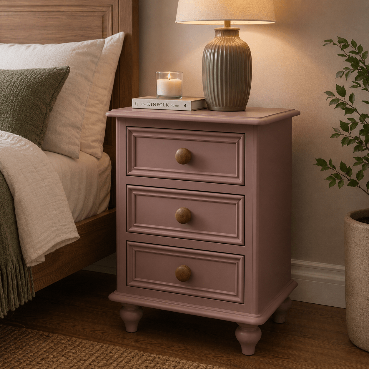 Chunky Pine Bedside Tables (Pair) - Smallhill Furniture Co.