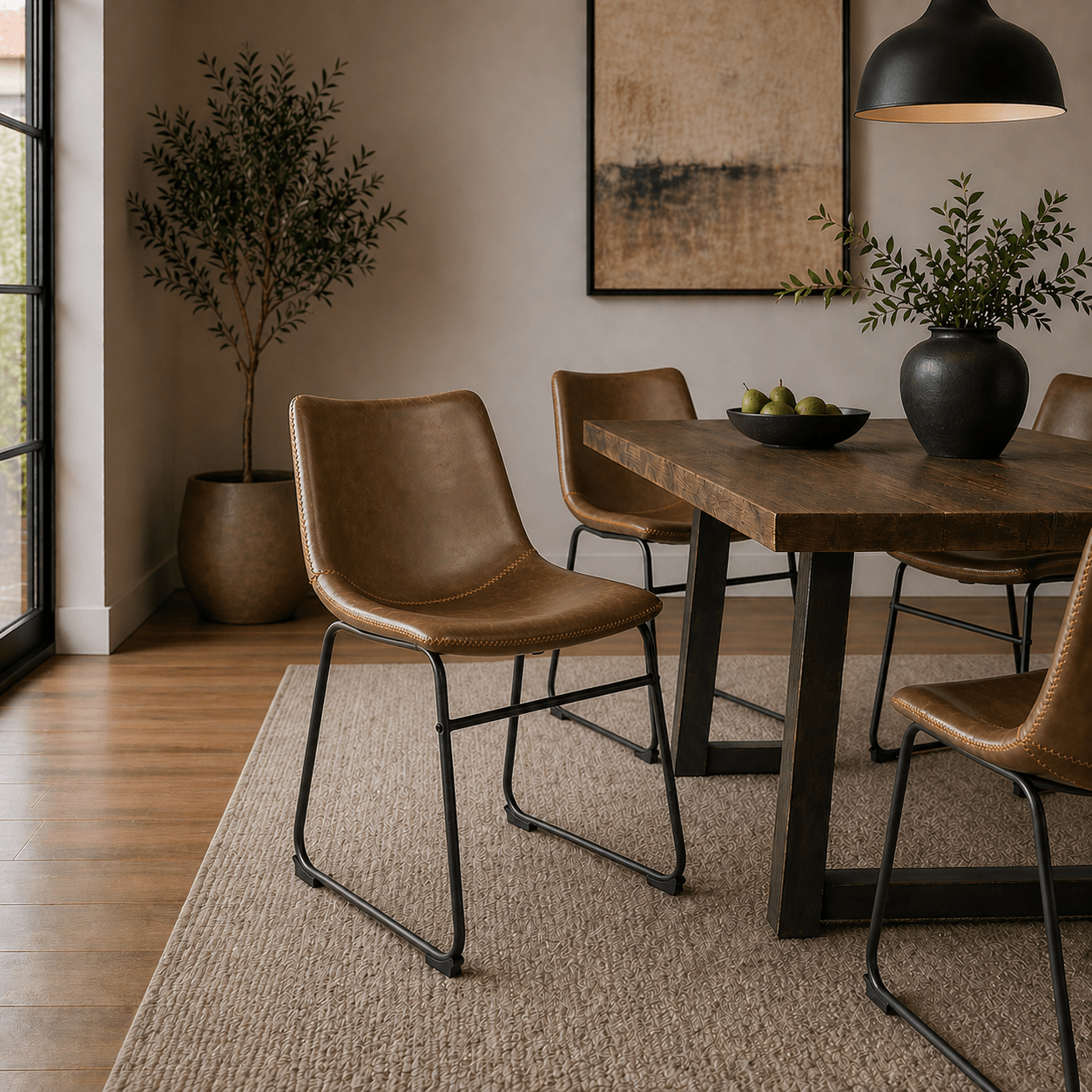 Cooper Dining Chair Chestnut - Set of 2 - Smallhill Furniture Co.