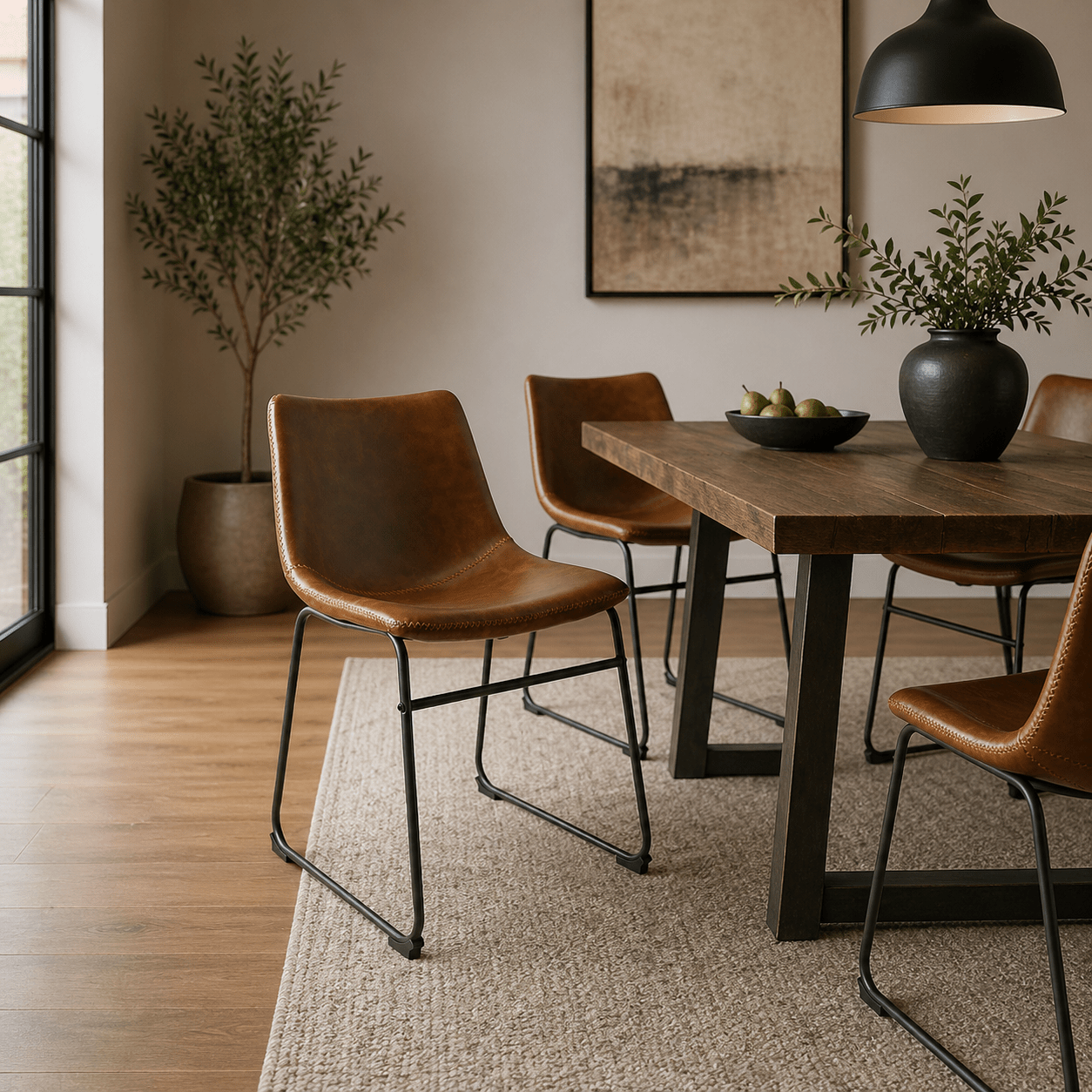 Cooper Dining Chair Tan - Set of 2 - Smallhill Furniture Co.