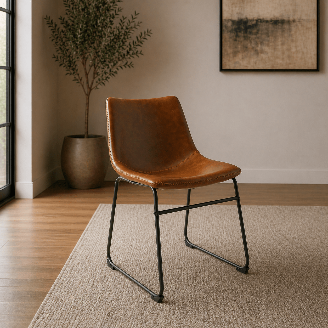 Cooper Dining Chair Tan - Set of 2 - Smallhill Furniture Co.