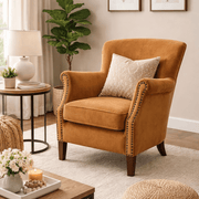 Cromarty Armchair In Brushed Gold - Smallhill Furniture Co.