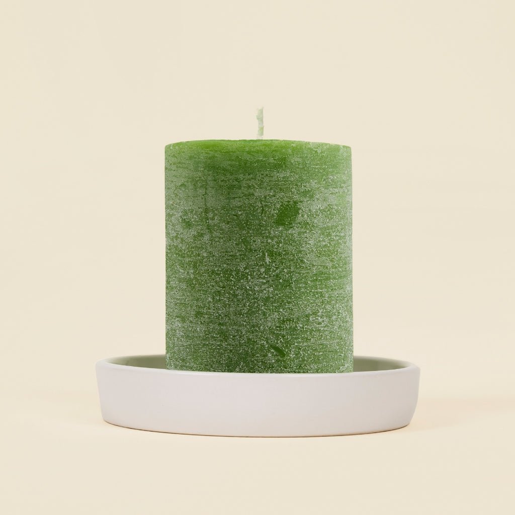 Geranium Leaf Fragranced Coloured Pillar Candle - Smallhill Furniture Co.