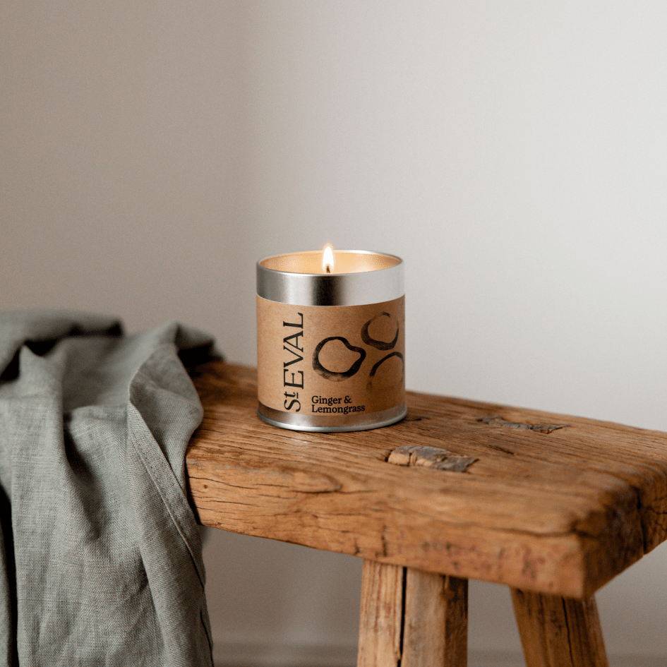 Ginger & Lemongrass Scented Tin Candle - Smallhill Furniture Co.
