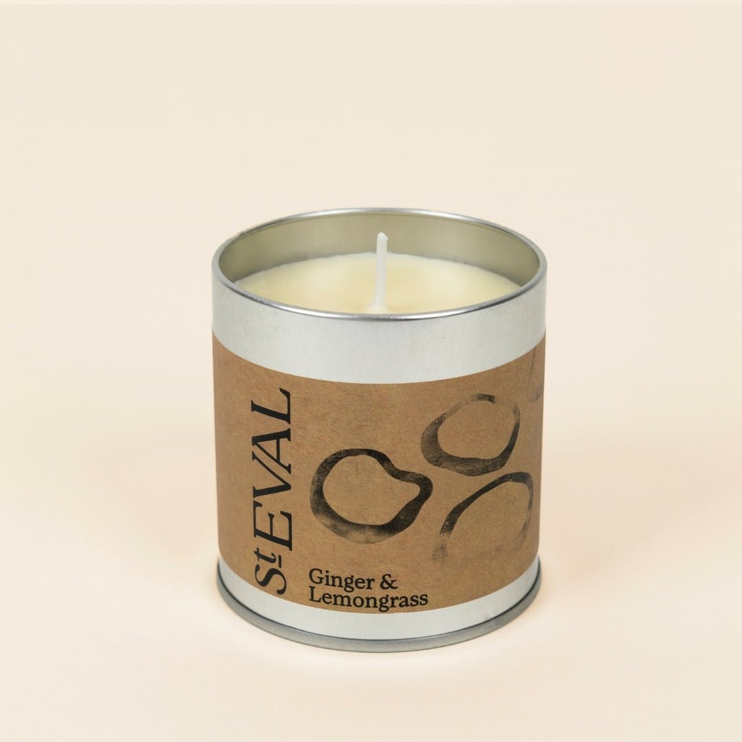 Ginger & Lemongrass Scented Tin Candle - Smallhill Furniture Co.