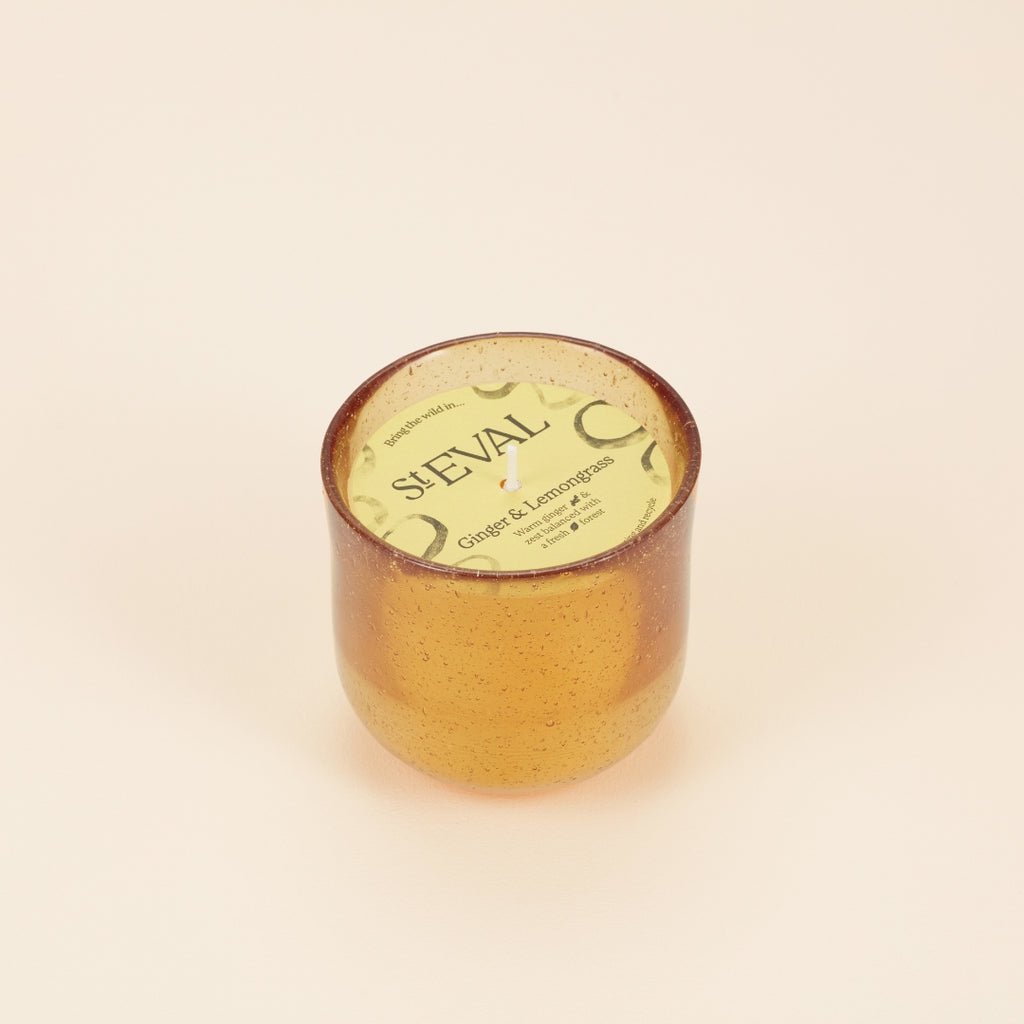 Ginger & Lemongrass Sea Garden Glass Candle - Smallhill Furniture Co.