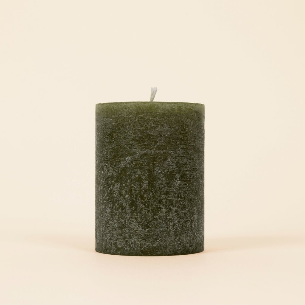 Granite & Moss Fragranced Coloured Pillar Candle - Smallhill Furniture Co.