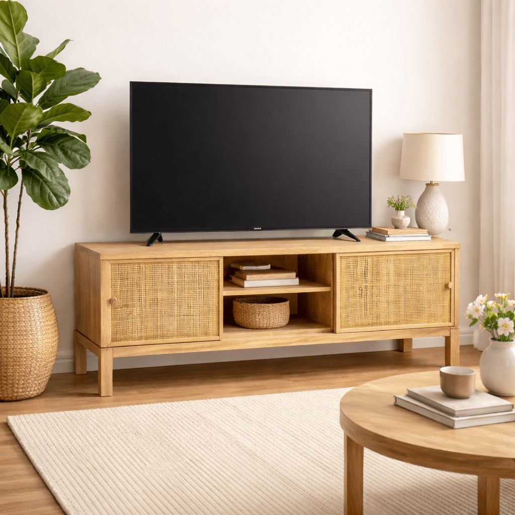 Havana Media Unit With Sliding Doors - Smallhill Furniture Co.