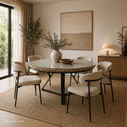 Iona Round Dining Table (130cm) - Smallhill Furniture Co.