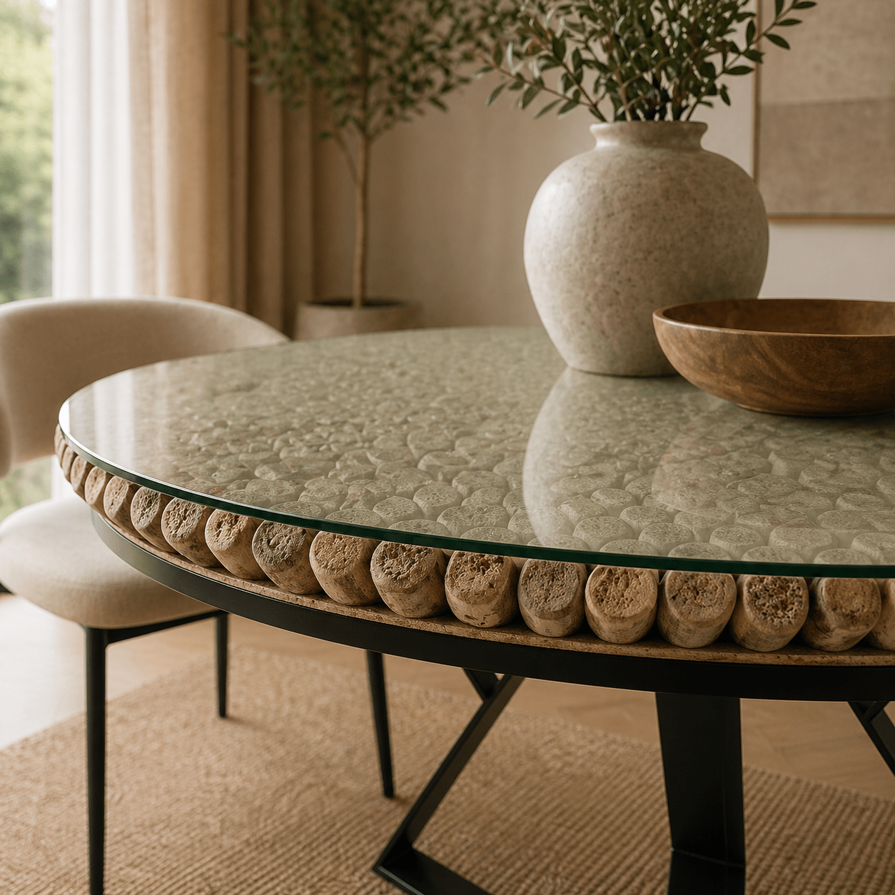 Iona Round Dining Table (130cm) - Smallhill Furniture Co.