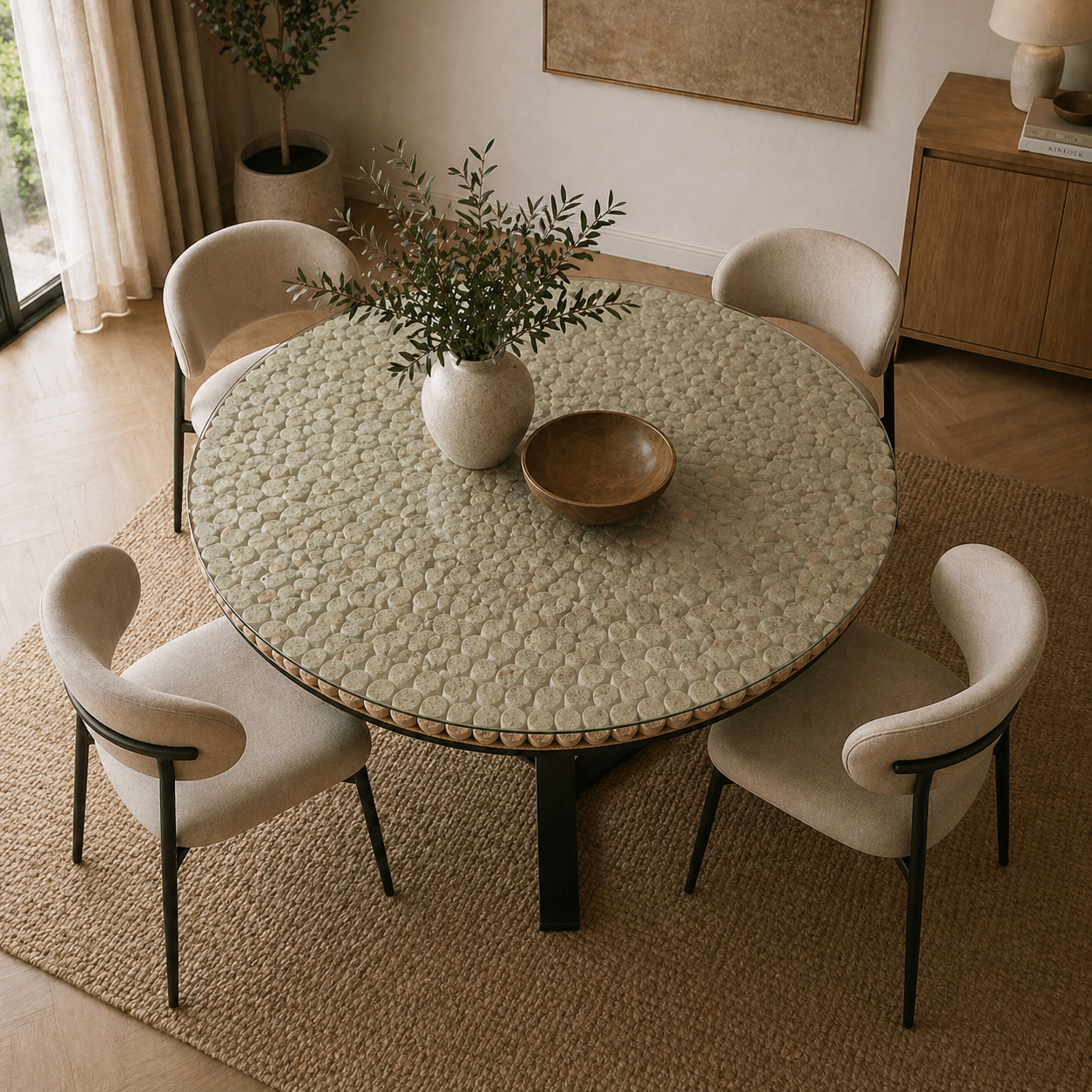 Iona Round Dining Table (130cm) - Smallhill Furniture Co.