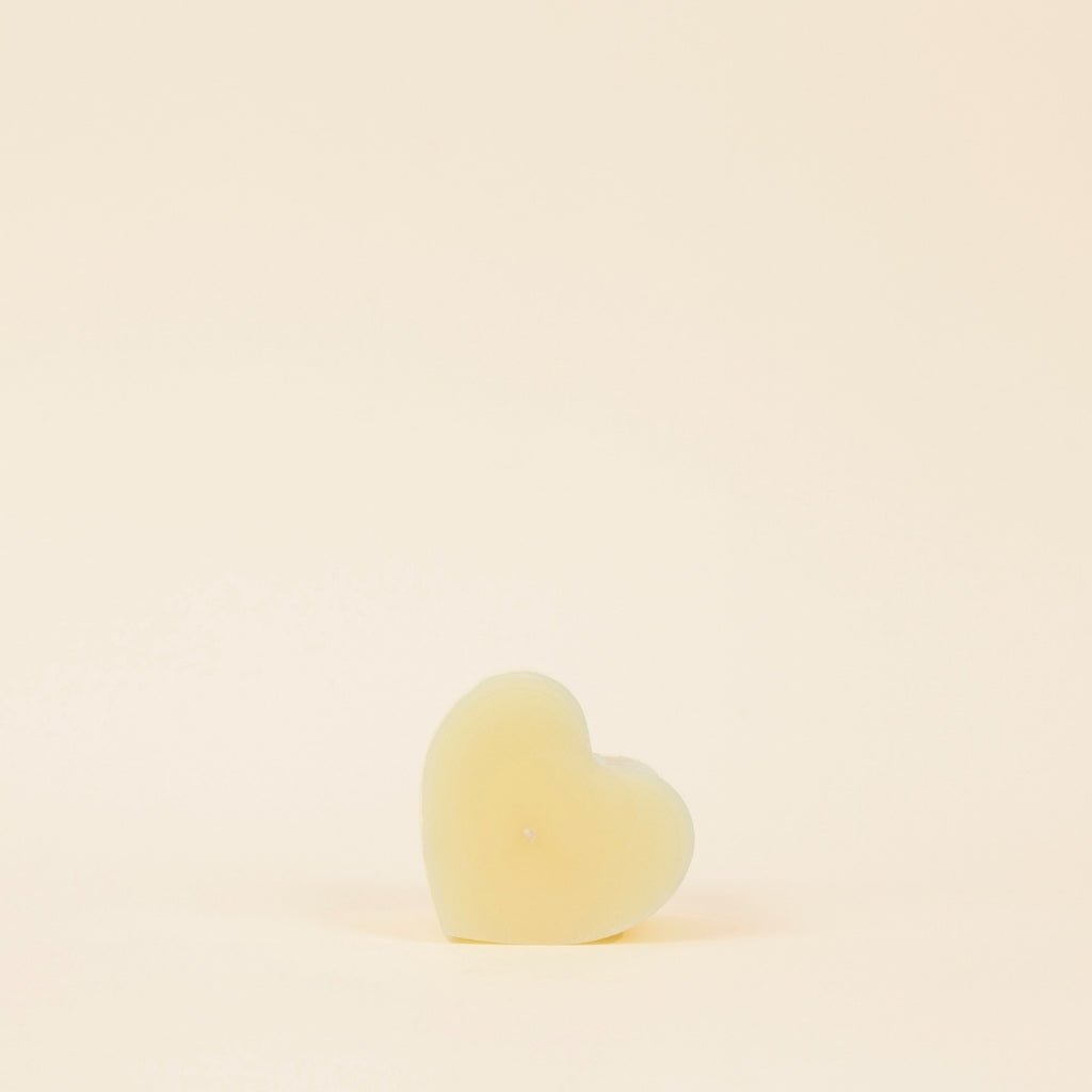 Ivory Mini Heart Candle - Smallhill Furniture Co.