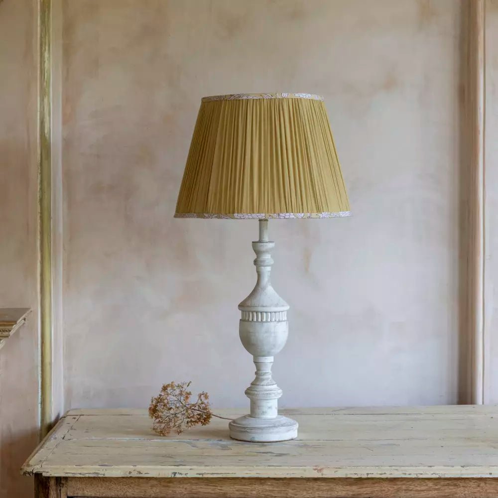 Lamp Base Augusta Antique White - Smallhill Furniture Co.