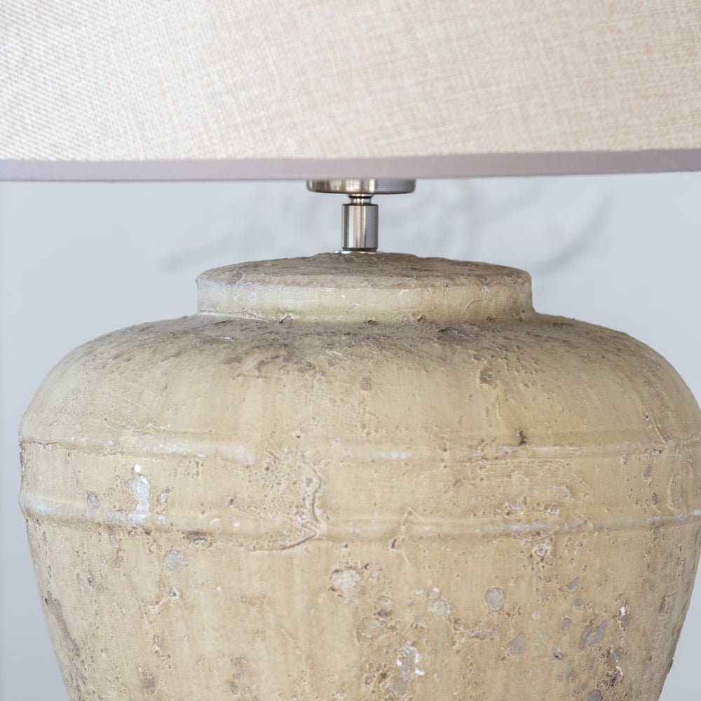 Lamp Ceramic Marius with Taupe Shade - Smallhill Furniture Co.