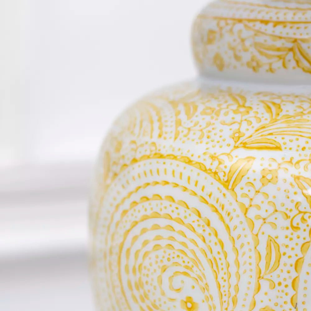 Lamp Flora Lemon With White Shade - Smallhill Furniture Co.