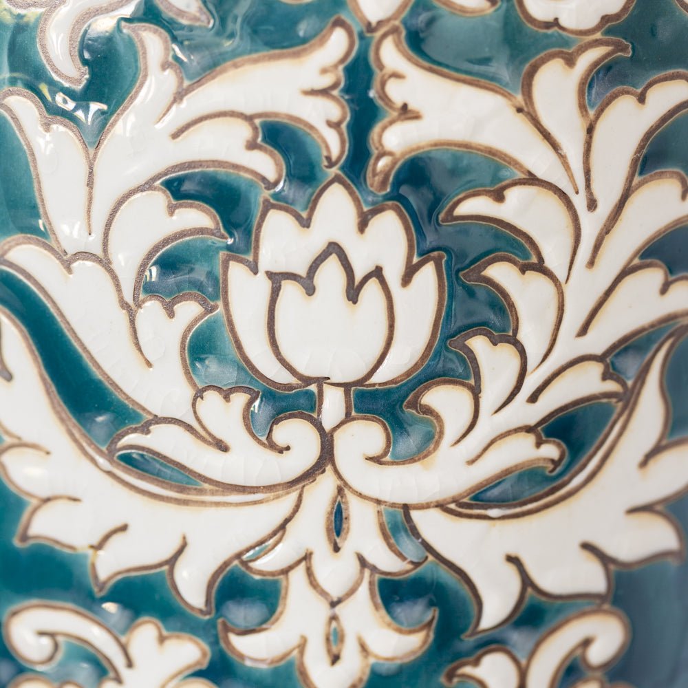 Lamp Lotus With White Shade - Smallhill Furniture Co.
