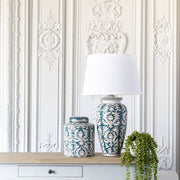 Lamp Lotus With White Shade - Smallhill Furniture Co.