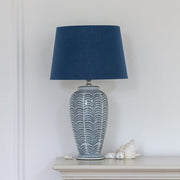 Lamp Luna with Navy Shade - Smallhill Furniture Co.