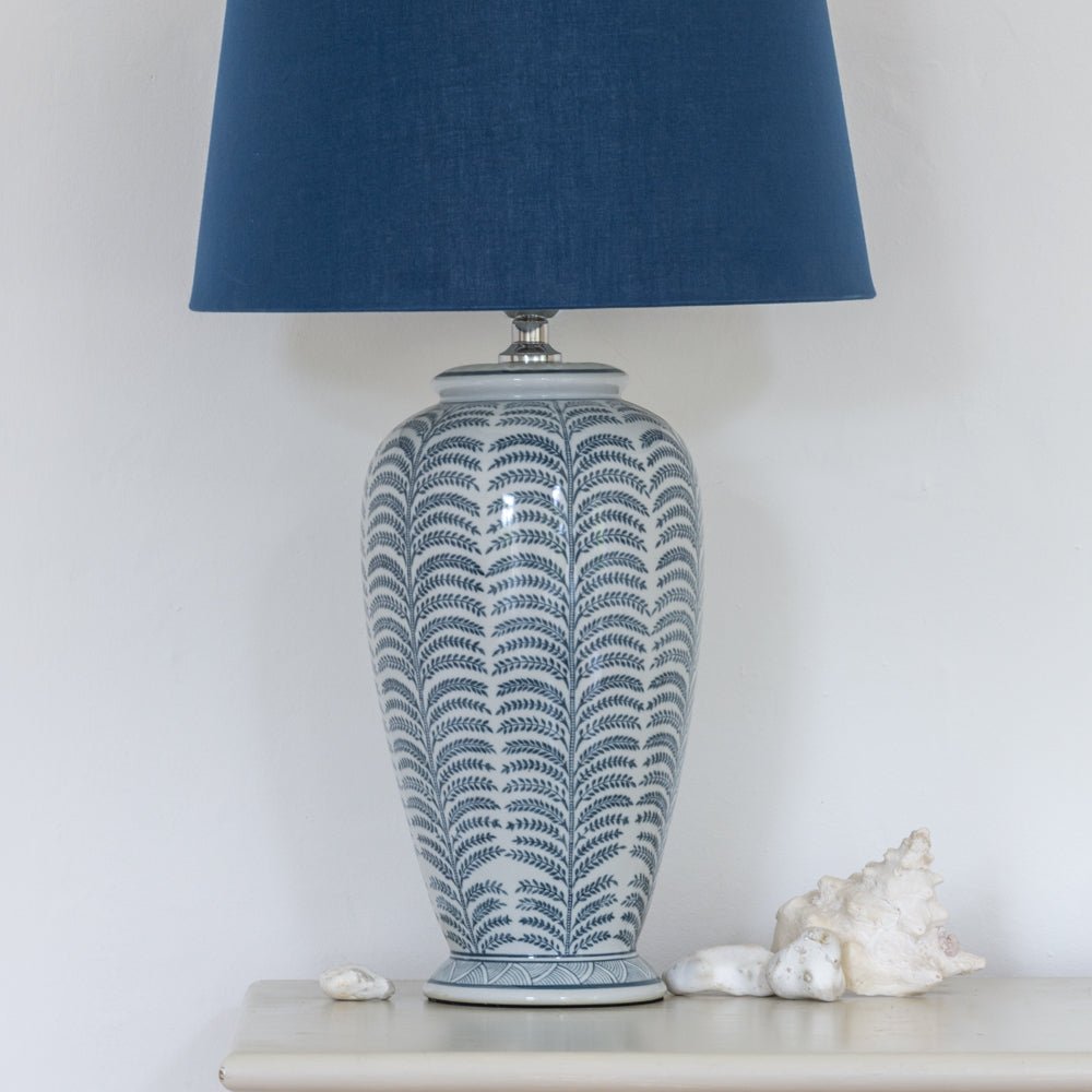 Lamp Luna with Navy Shade - Smallhill Furniture Co.