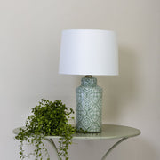 Lamp Marocchina With White Shade - Smallhill Furniture Co.