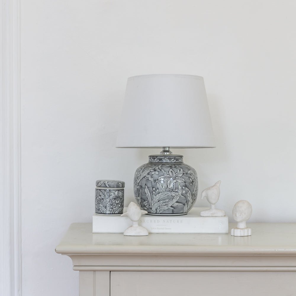 Lamp Morwenna with White Shade - Smallhill Furniture Co.