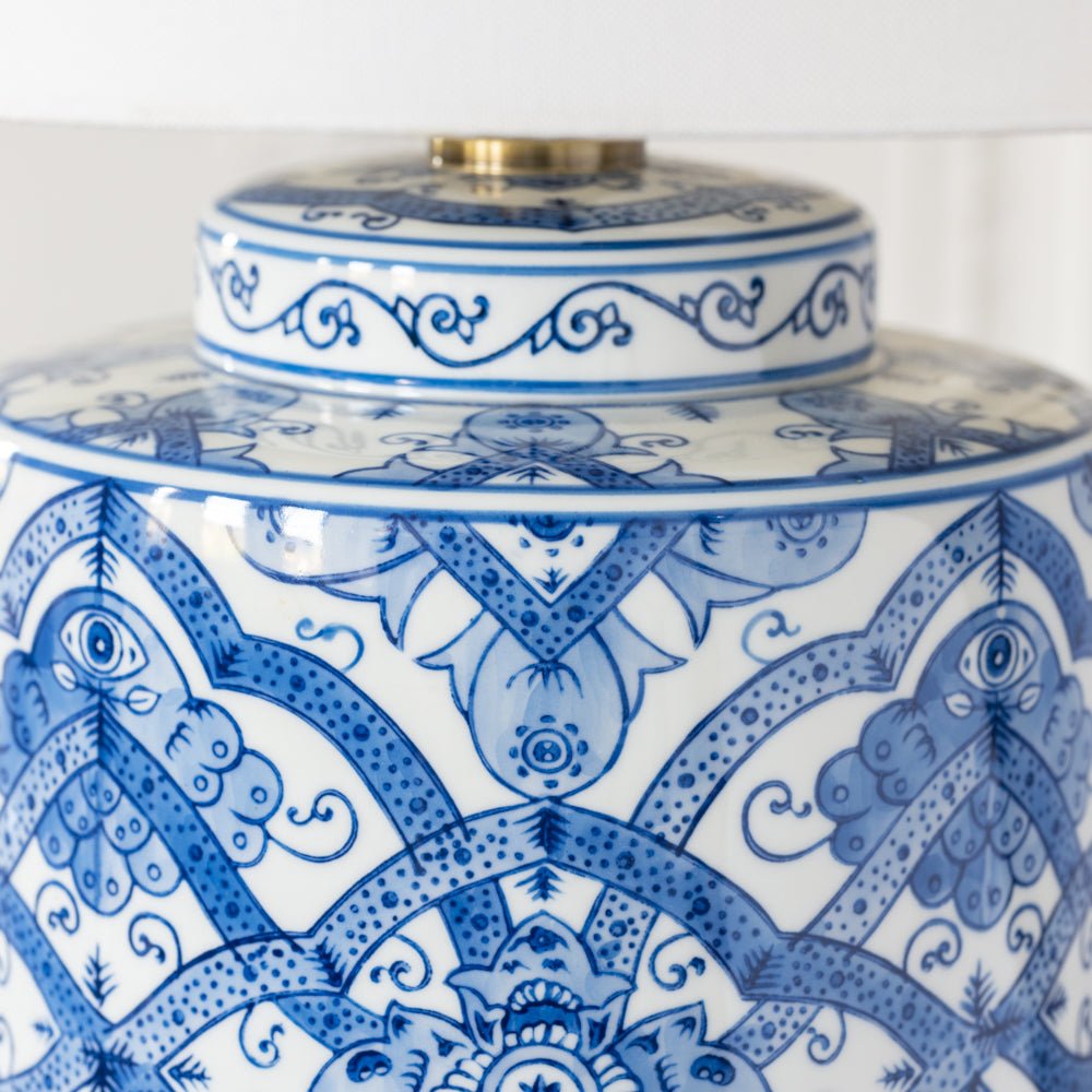 Lamp Ruban With White Shade - Smallhill Furniture Co.