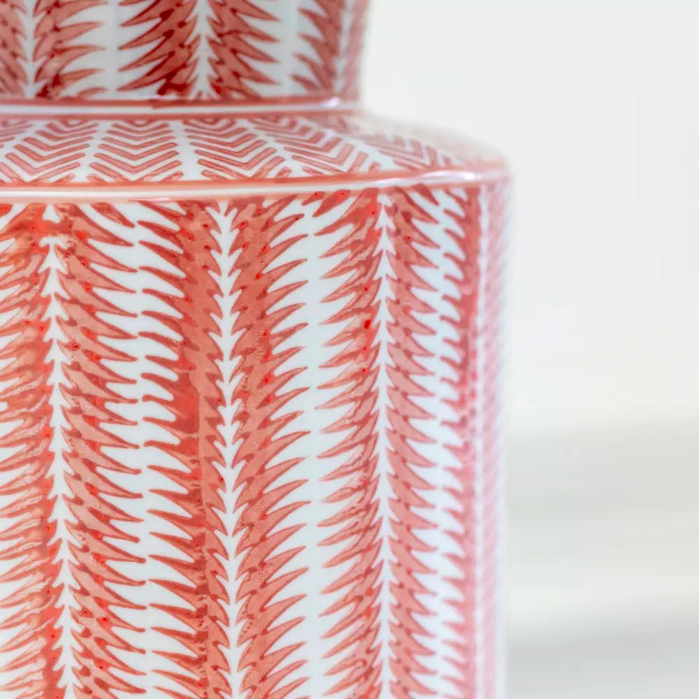 Lamp Serrato Coral With Taupe Shade - Smallhill Furniture Co.