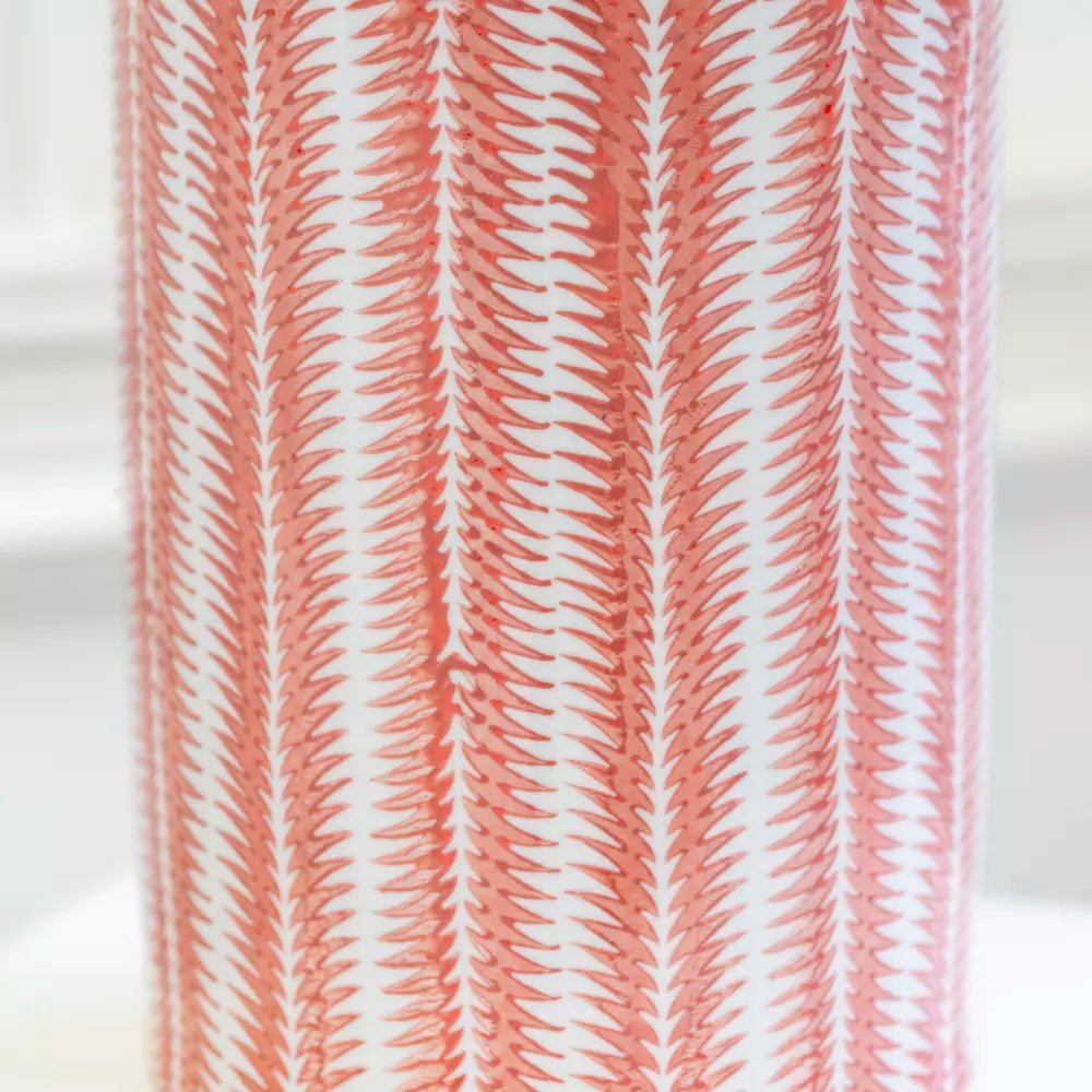 Lamp Serrato Coral With Taupe Shade - Smallhill Furniture Co.