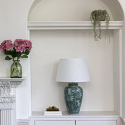 Lamp Thistle Sage with White Shade - Smallhill Furniture Co.
