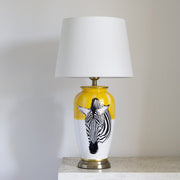 Lamp Zebra With White Shade - Smallhill Furniture Co.