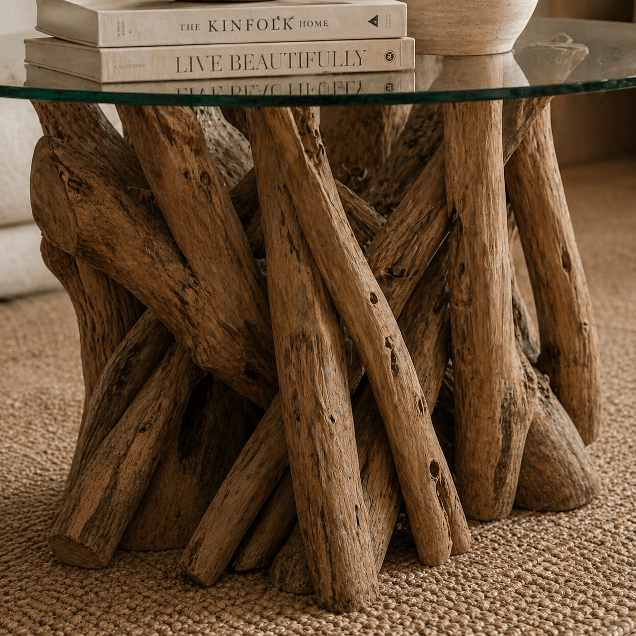 Large Round Leila Coffee Table - Smallhill Furniture Co.