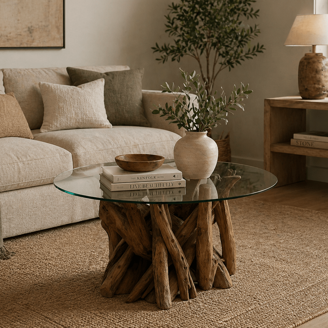 Large Round Leila Coffee Table - Smallhill Furniture Co.