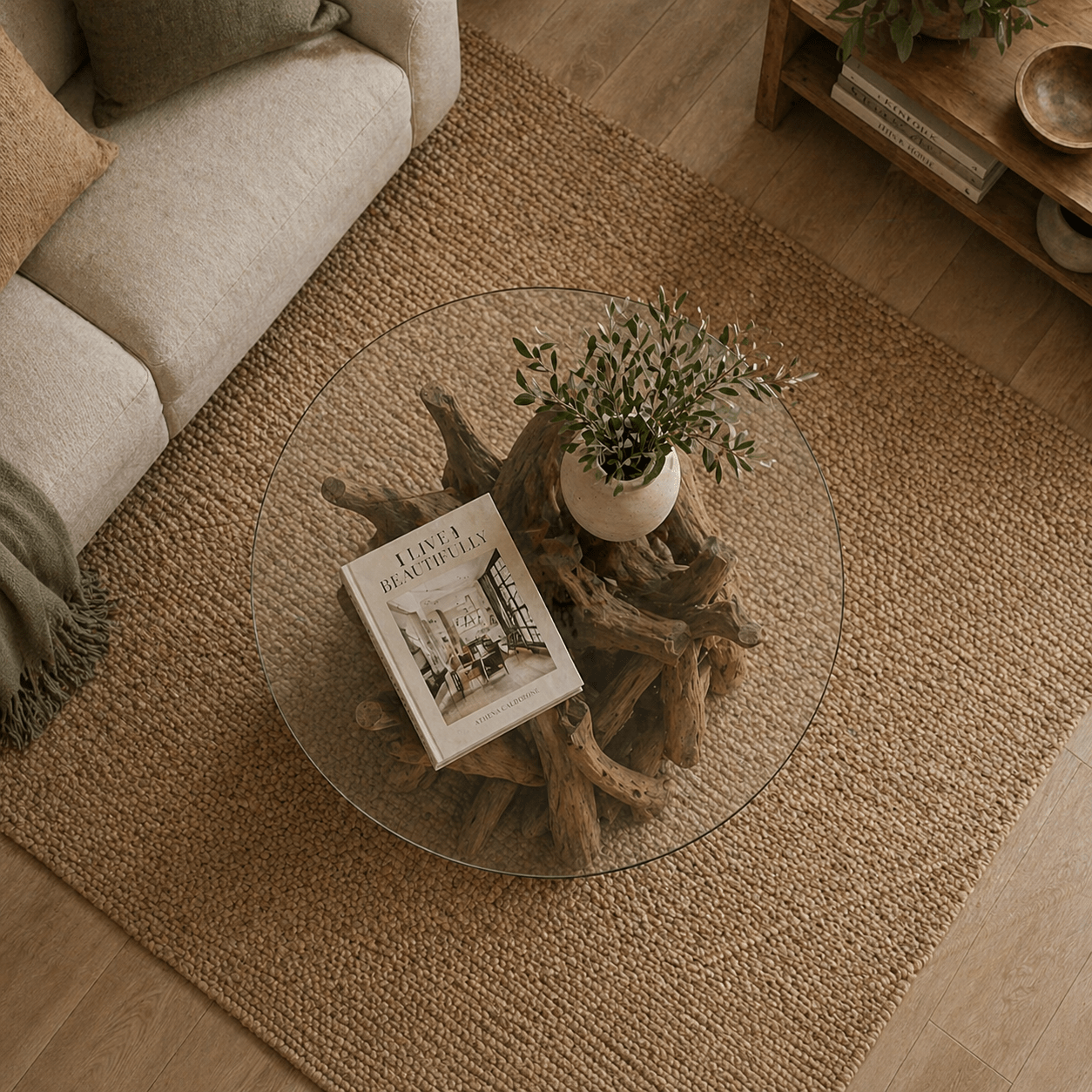Large Round Leila Coffee Table - Smallhill Furniture Co.