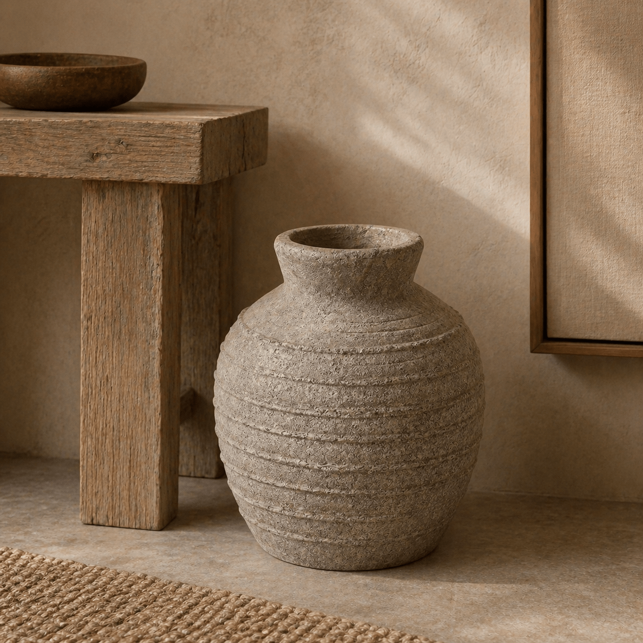 Large Tuscan Grey Vase - Smallhill Furniture Co.