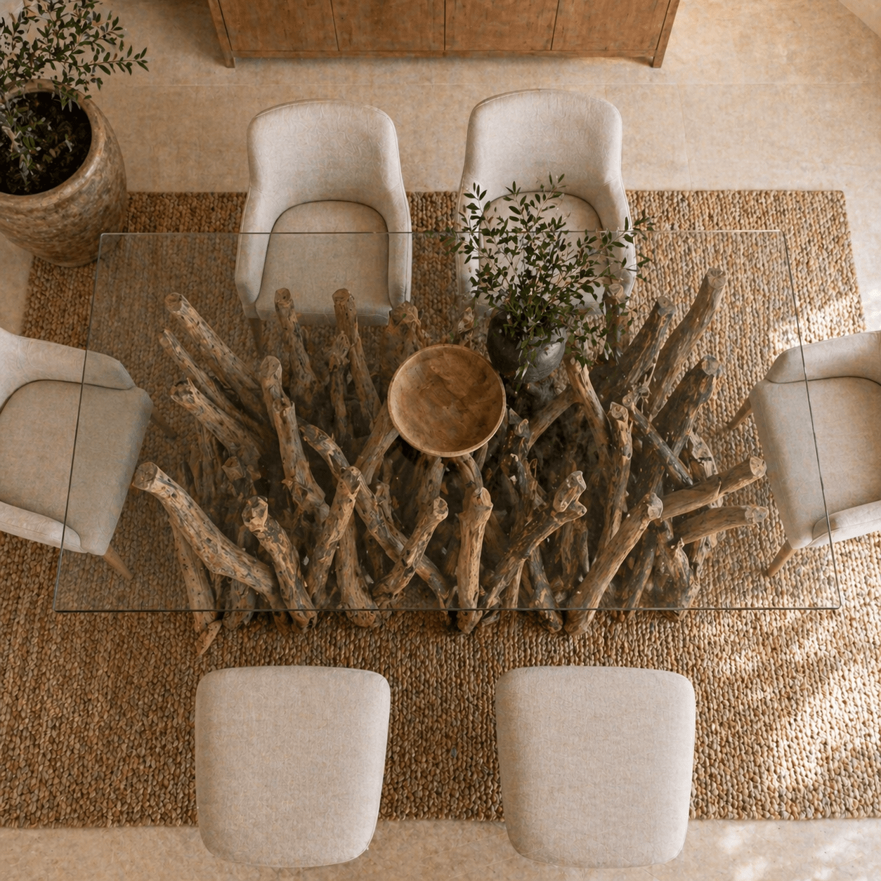 Leila Branchwood Rectangular Dining Table (180cm) - Smallhill Furniture Co.