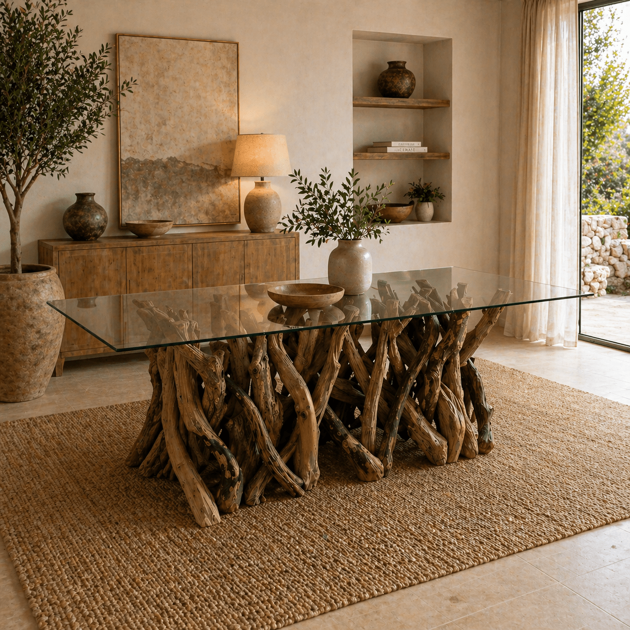 Leila Branchwood Rectangular Dining Table (180cm) - Smallhill Furniture Co.