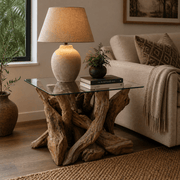 Leila Branchwood Square Lamp Table - Smallhill Furniture Co.