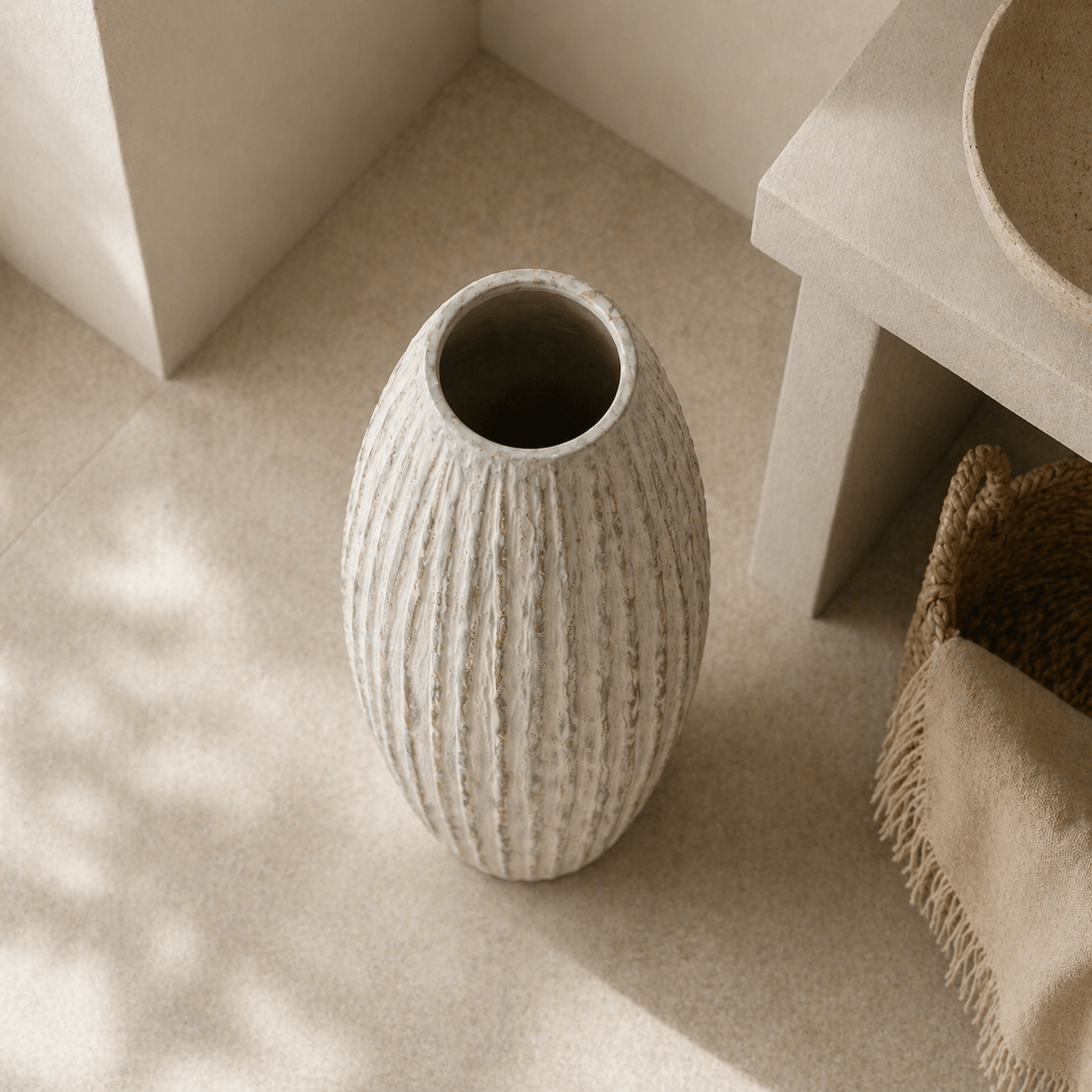 Lorenzo Tall Fin Vase - Smallhill Furniture Co.