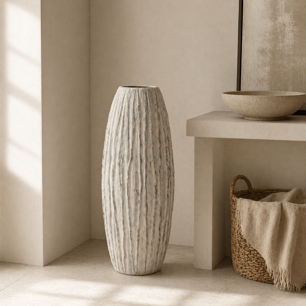 Lorenzo Tall Fin Vase - Smallhill Furniture Co.