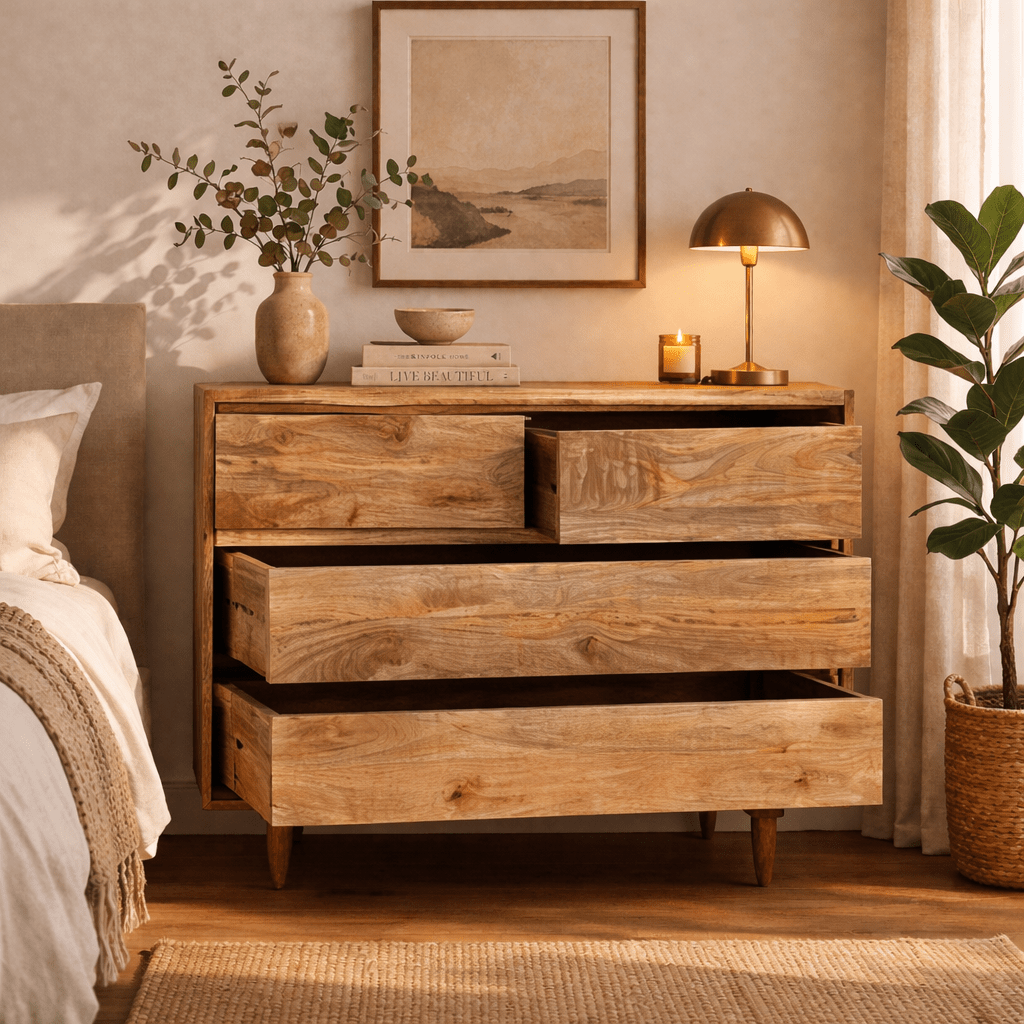 Mangowen 100cm 4 Drawer Chest - Smallhill Furniture Co.