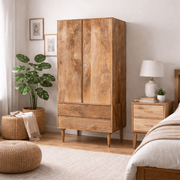 Mangowen 2 Drawer Wardrobe - Smallhill Furniture Co.