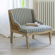 Margot Chair Ticking Stripe Blue - Smallhill Furniture Co.
