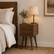 Mini Chestnut Curved Bedside - Smallhill Furniture Co.